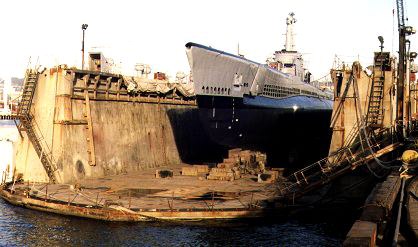 USS Pampanito in Dry Dock